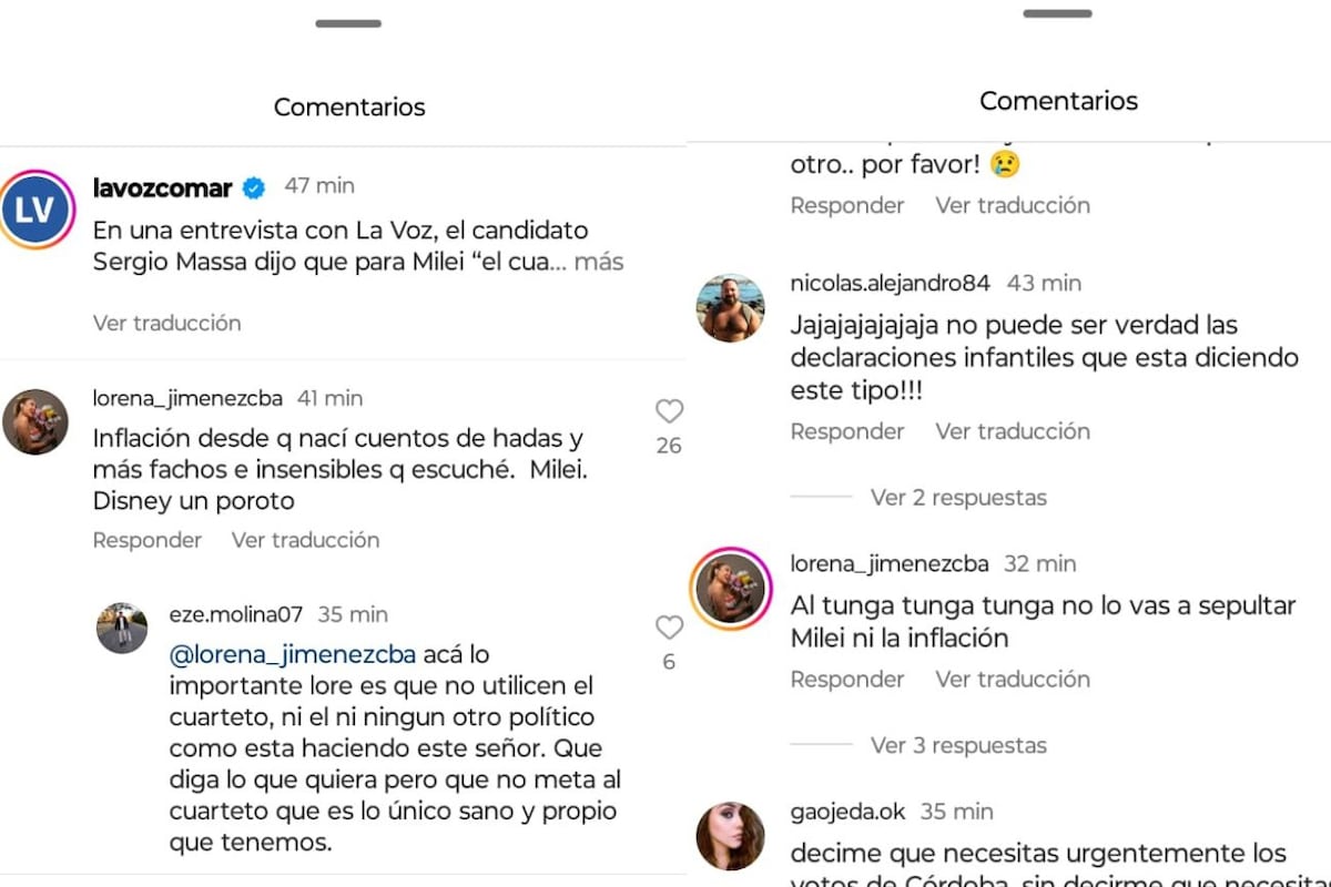 Lorena Jiménez, crítica con Milei (Captura de pantalla).