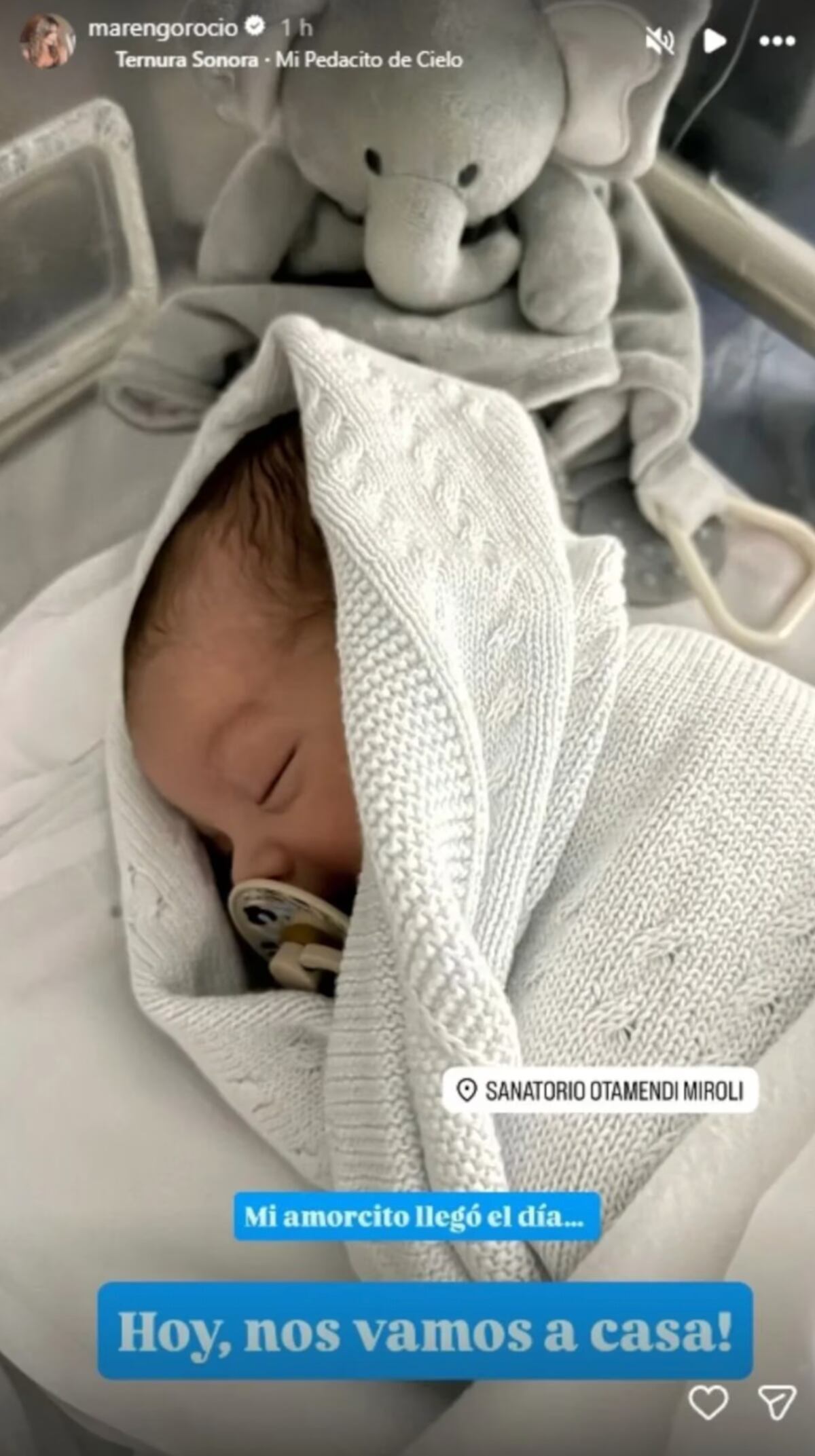 Rocío Marengo compartió con sus seguidores que Isidro ya recibió el alta médica. (Foto: captura de pantalla)