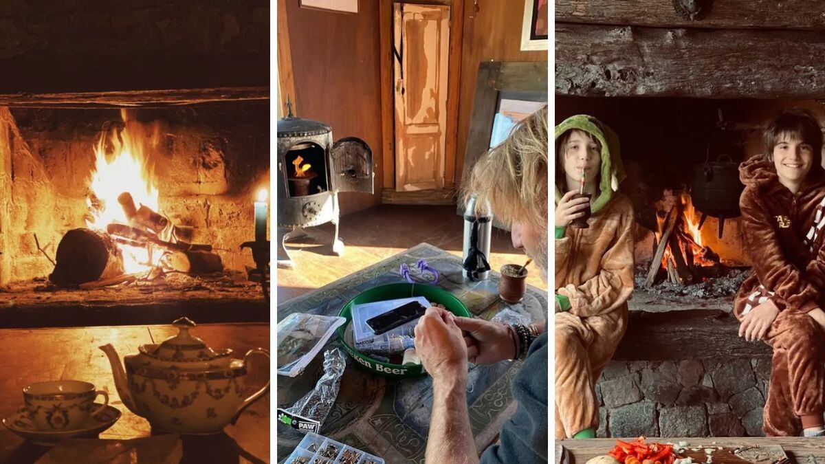 Con chimenea y en medio del campo, así se desconectaron Facundo Arana y María Susini con sus hijos durante 20 años.