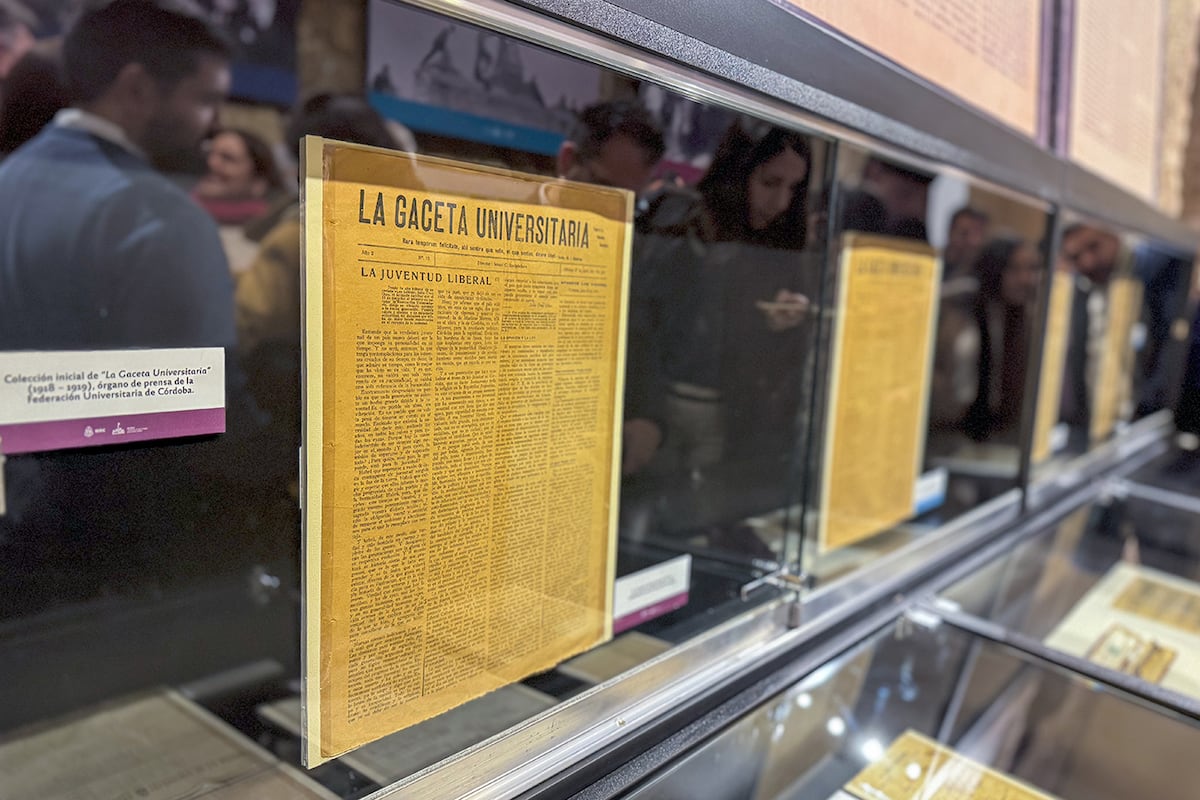 La UNC mostró documentos originales de la Reforma Universitaria de 1918. (Gentileza UNC)