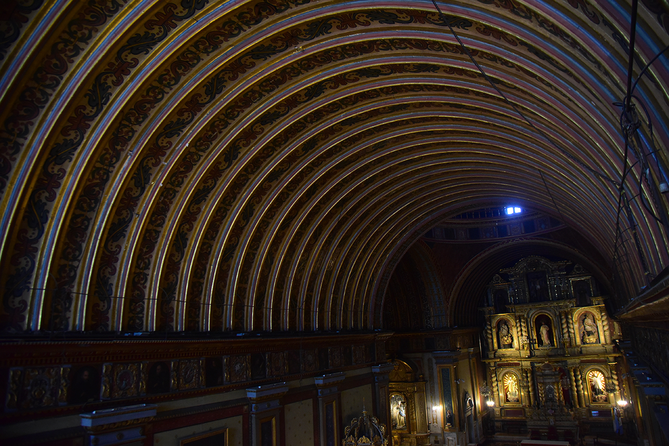 Bóveda y cúpula del Templo Mayor de la Iglesia de la Compañía de Jesús. (Pedro Castillo / La Voz)