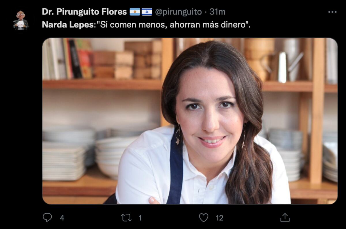 Los tuits contra Narda Lepes luego de que compartiera algunos consejos de alimentación