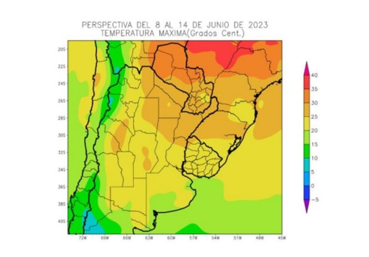 Las temperaturas máximas en Córdoba
