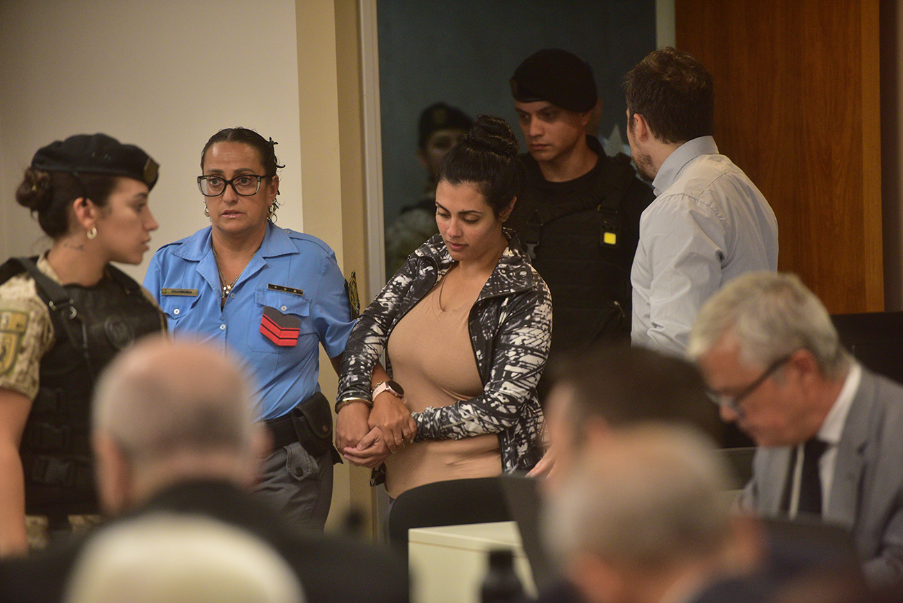 Brenda Agüero en el juicio. Es la principal acusada. (Pedro Castillo / La Voz)