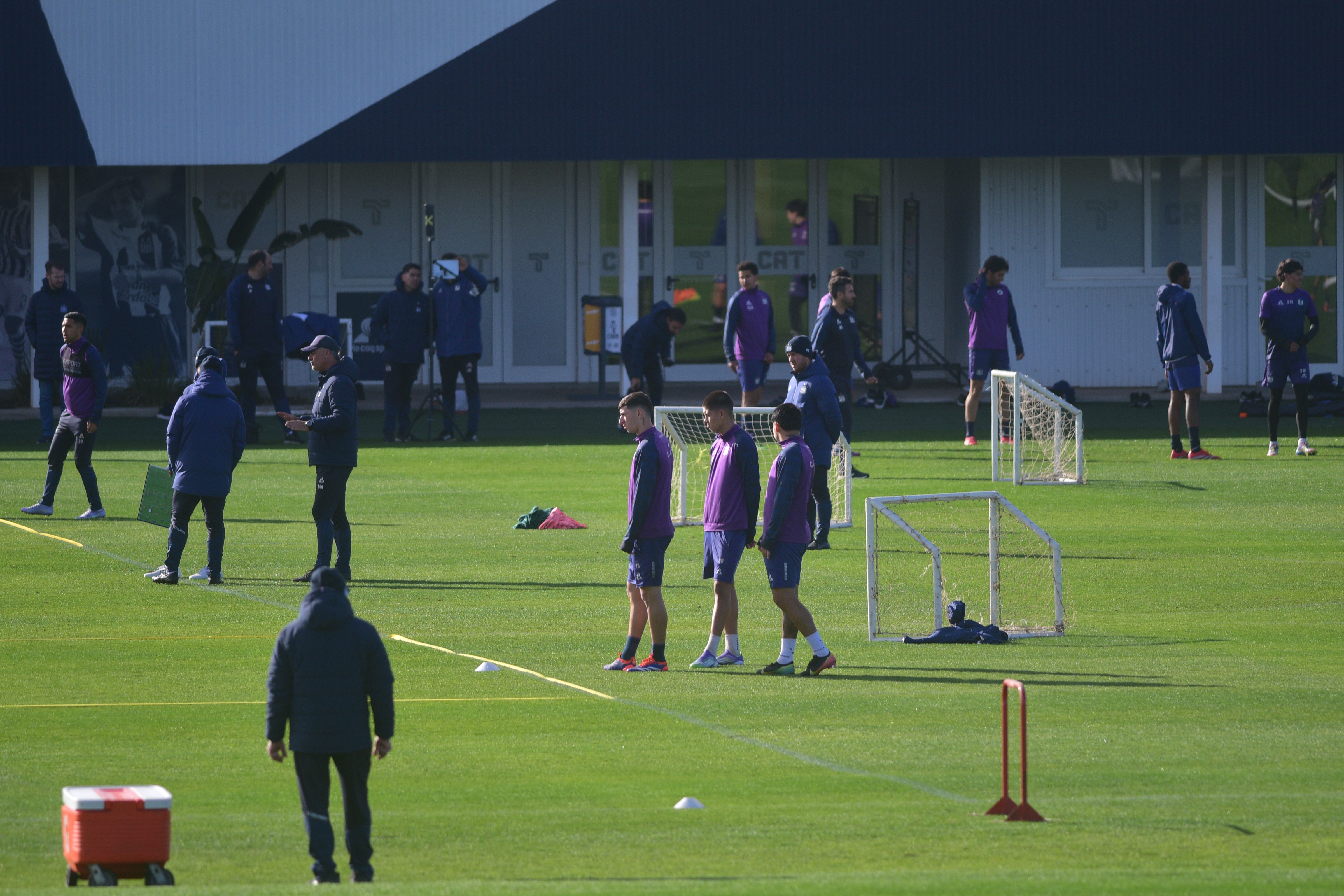 Carlos Tevez en el entrenamiento de Talleres en el Card. (Pedro Castillo / La Voz)