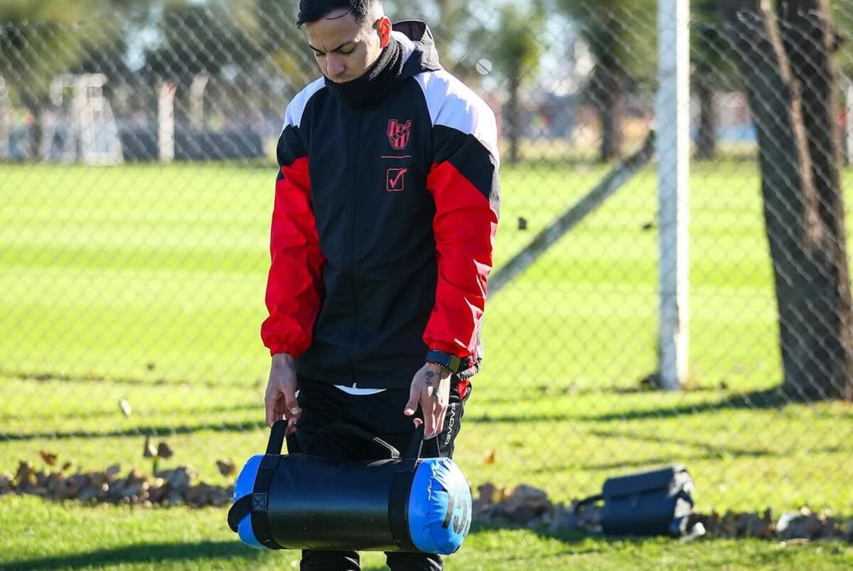 Facundo Suárez y su recuperación en Instituto de la rotura de ligamentos. (Prensa IACC).