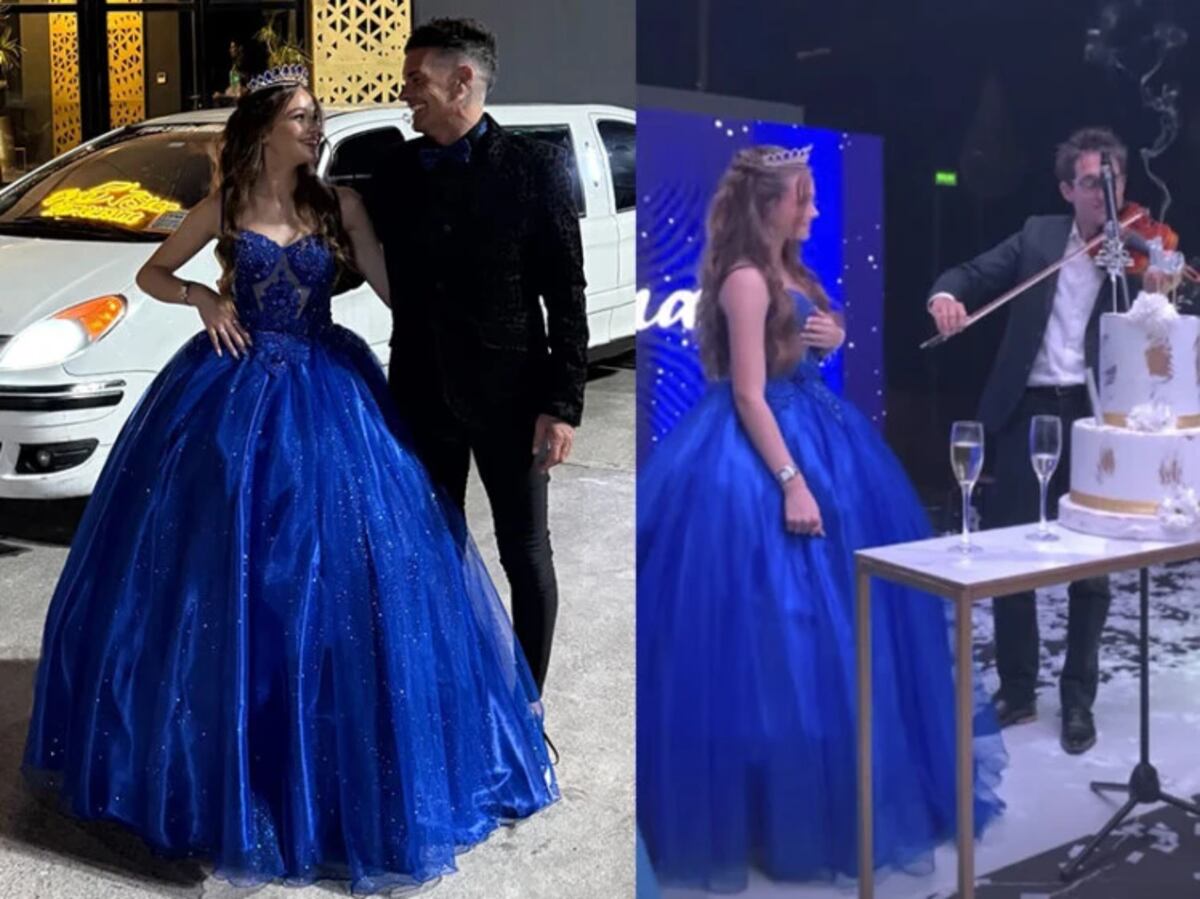 La joven festejó sus 15 años junto a Hernán Caire y sus seres queridos.