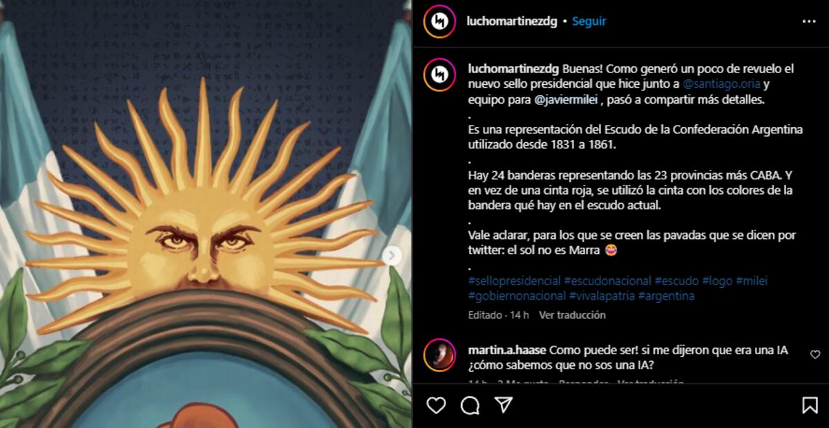 La aclaración del creador del nuevo logo presidencial.