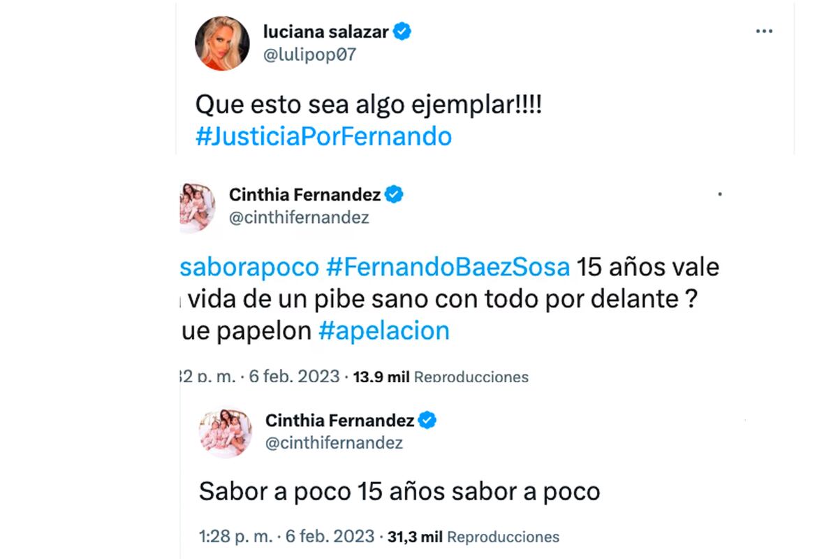 La reacción de los famosos a la condena de los rugbiers que asesinaron a Fernando Báez Sosa