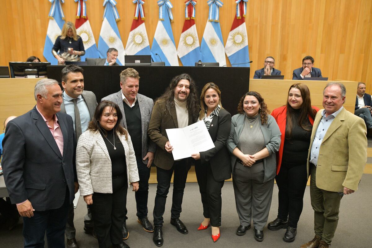 Facundo Toro, en el reconocimiento en la Legislatura.