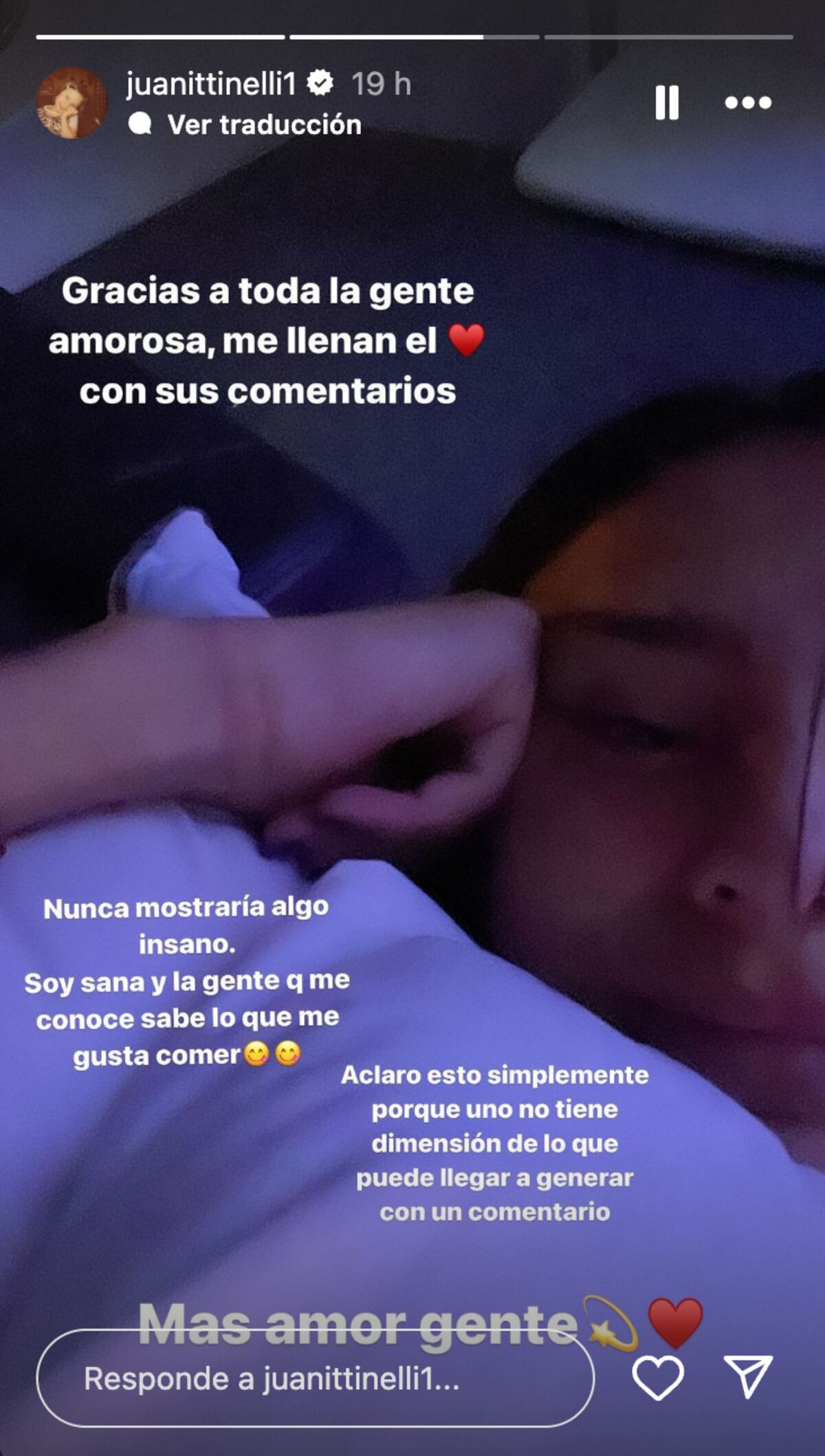 Juana Tinelli responde a quienes criticaron su cuerpo. (Foto: Captura de pantalla)