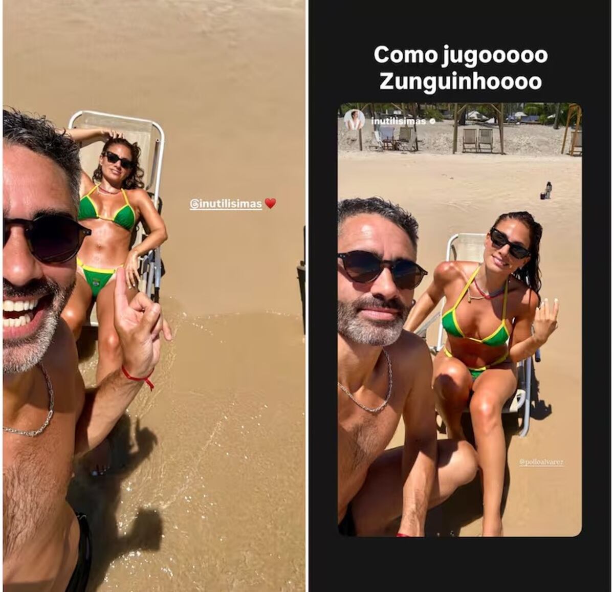 Las vacaciones de Tefi Russo y El Pollo Álvarez.