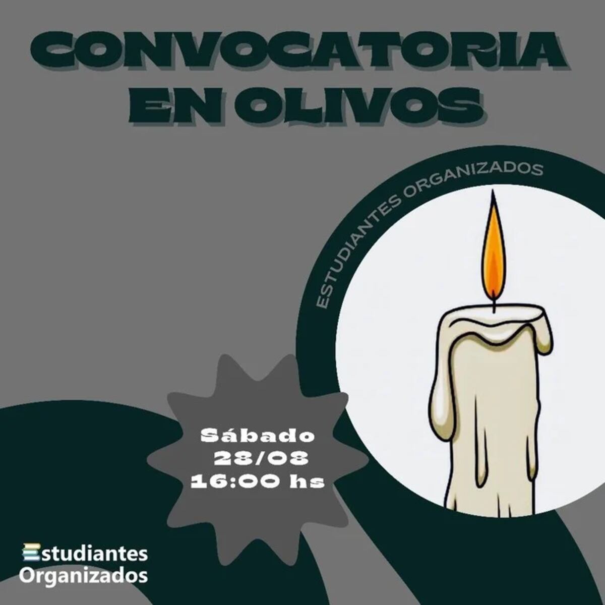 El flyer que anuncia la convocatoria de alumnos frente a la Quinta de Olivos. (Captura de pantalla)