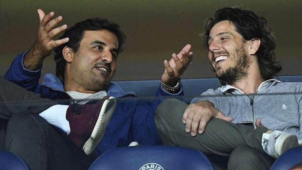 Tamim bin Hamad al Zani, presidente de Qatar Sports, y Gastón Gaudio, amigos y socios.