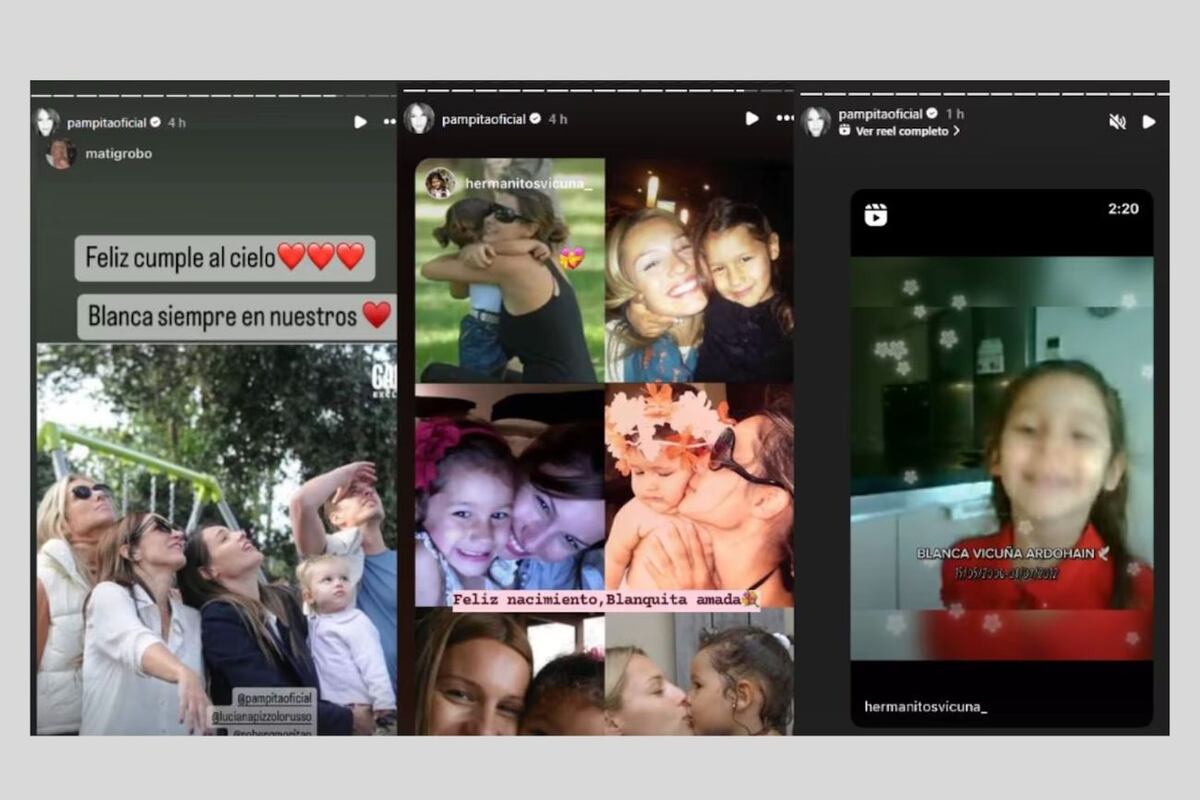 Pampita recordó a Blanca en Instagram (Captura de pantalla).