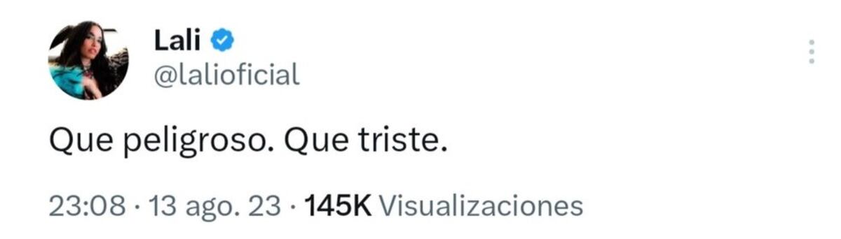 Lali Espósito vía X.