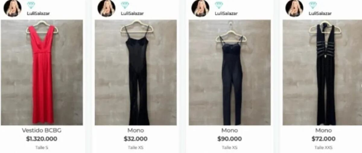 Luciana Salazar vende su ropa en una aplicación de moda circular.