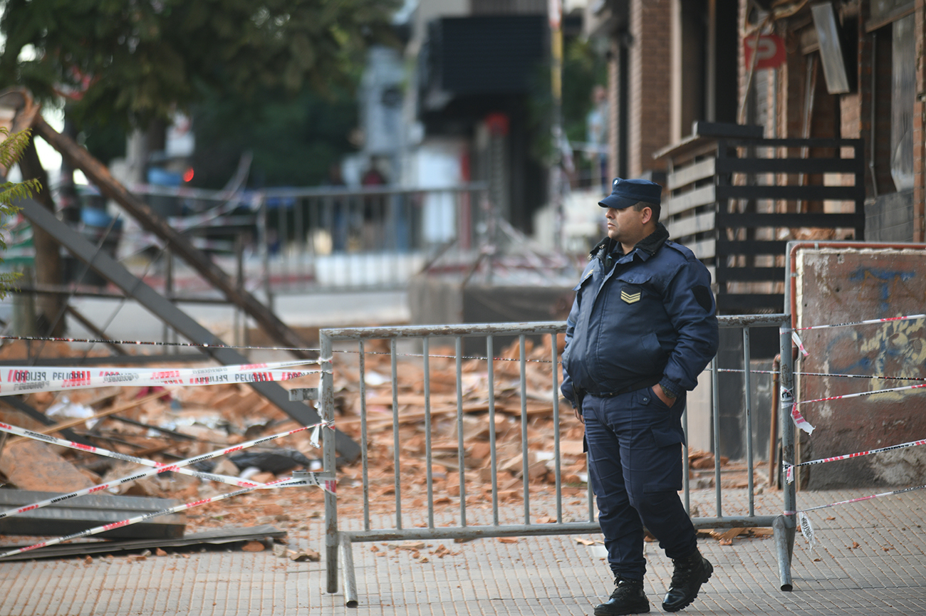 Trágico derrumbe en Córdoba. (Ramiro Pereyra / La Voz)