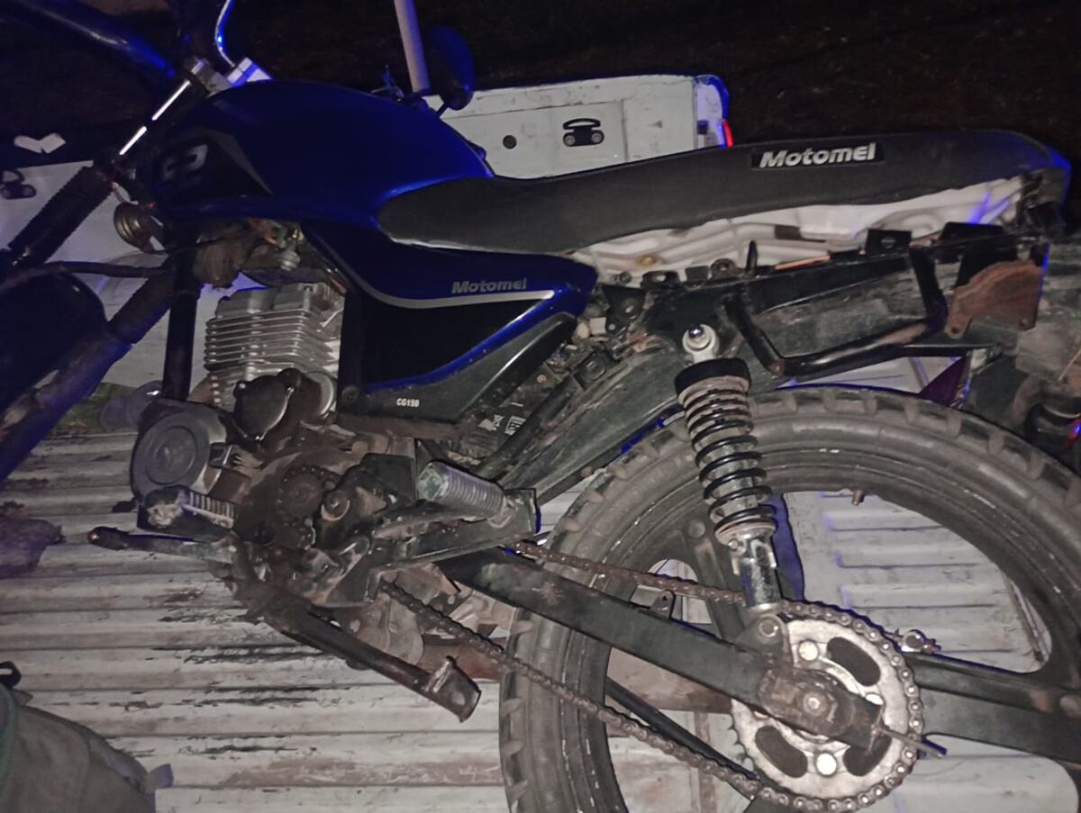 La moto secuestrada. (Policía)