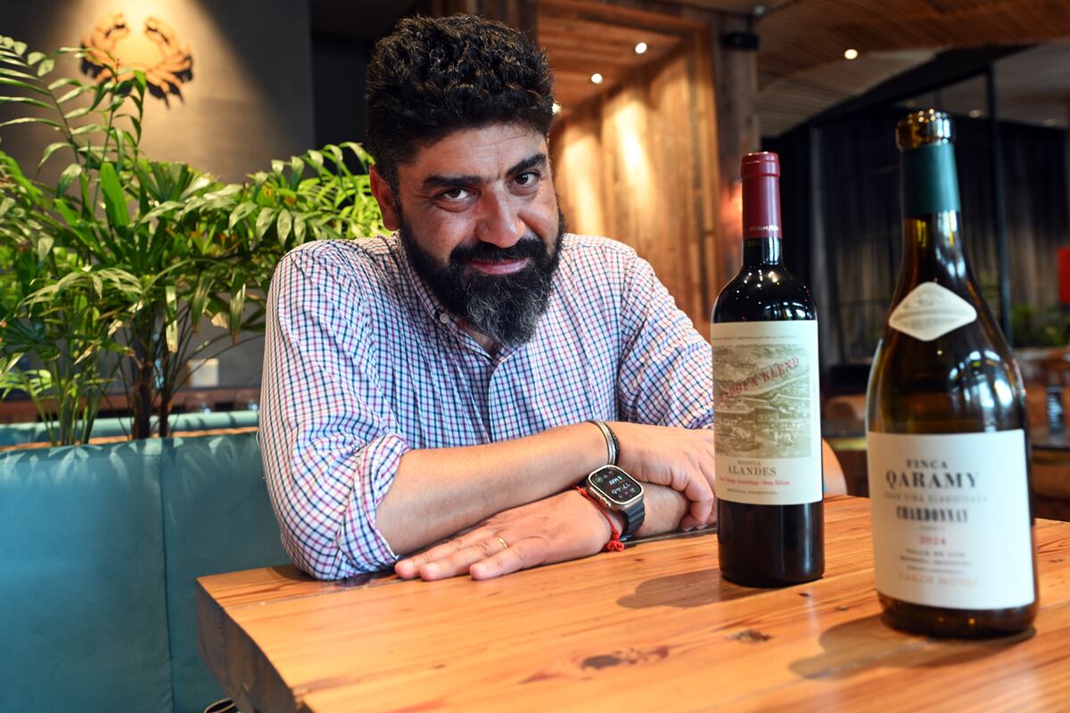 Karim Mussi el hijo de libaneses que recorre la Cordillera con sus vinos. (Foto: Javier Ferreyra /La Voz)