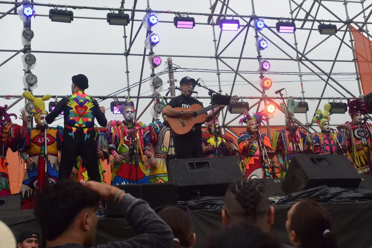 Presentación de Agarrate Catalina con León Gieco en Cosquín Rock 2026. (Javier Ferreyra / La Voz)