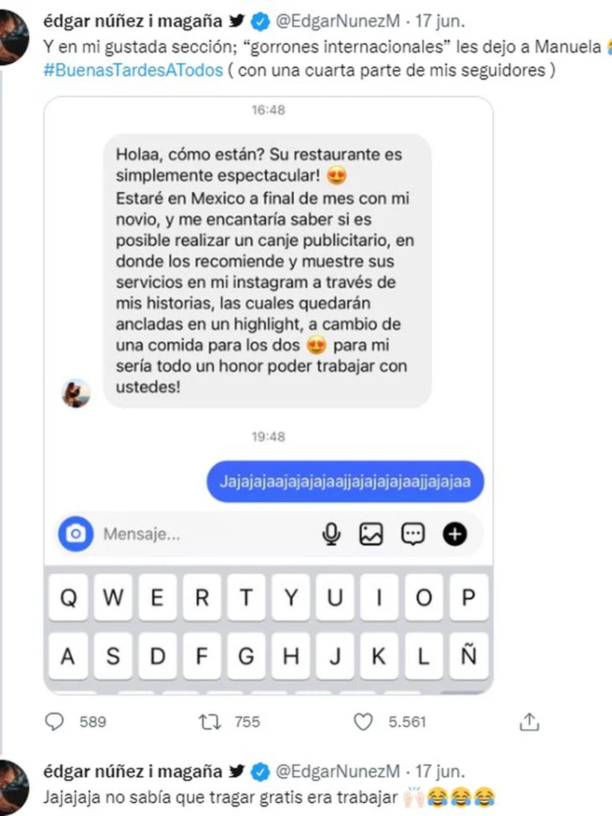Manuela Gutiérrez y Edgar Núñez.