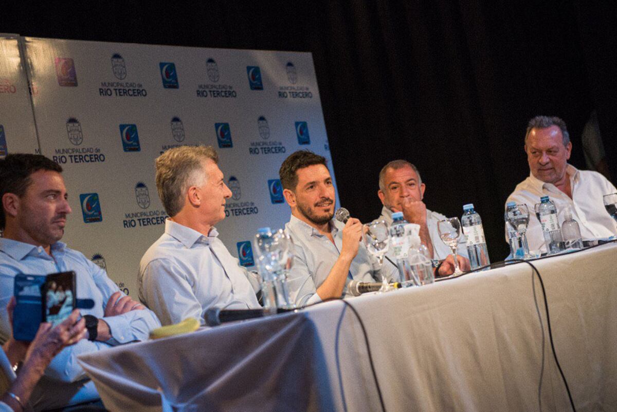 Elecciones 2021: Mauricio Macri en Río Tercero con Marcos Ferrer, Luis Juez y Gustavo Santos. (Juntos por el Cambio)