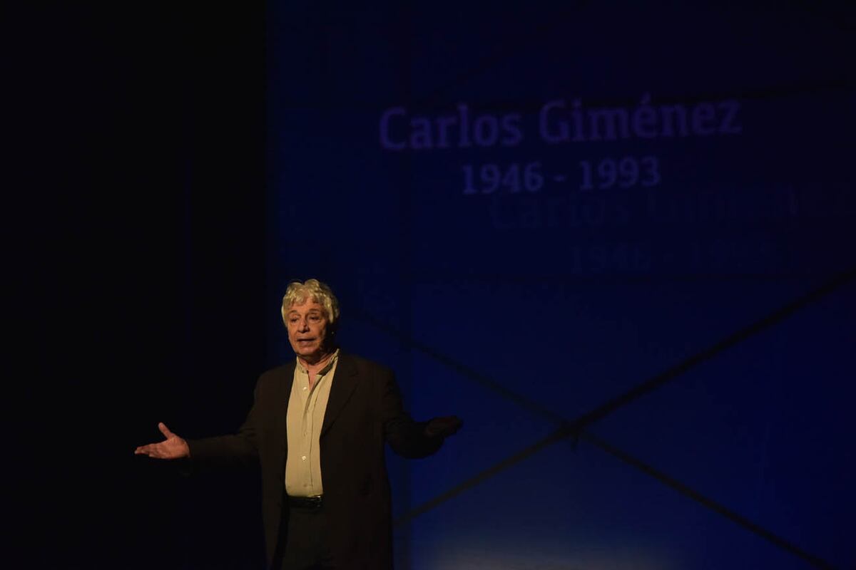 Lito Fernández Matheu en el homenaje a Carlos Giménez. (Facundo Luque / La Voz)