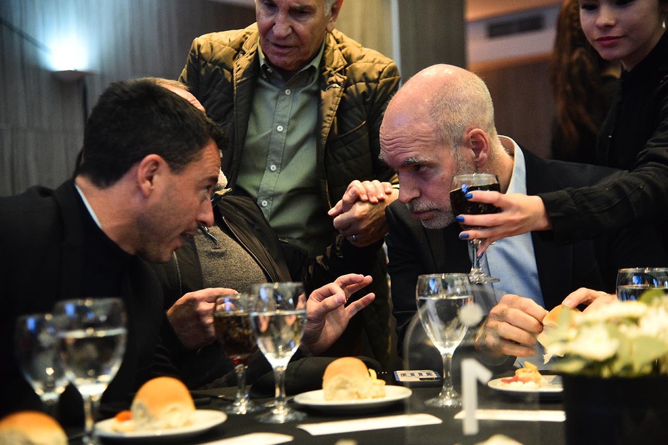 Horacio Rodríguez Larreta del Pro en la BOlsa de Comercio. (Pedro Castillo / La Voz)