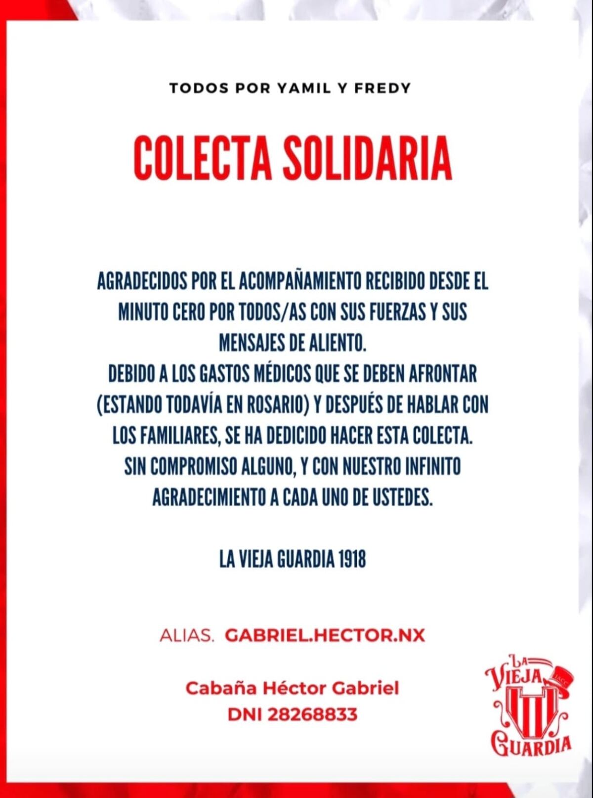 Lanzan colecta para ayudar a los hinchas de Instituto accidentados en Rosario. (Prensa IACC).