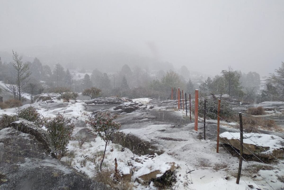 La a nieve en La Cumbrecita (Gentileza Gabriela Santini).