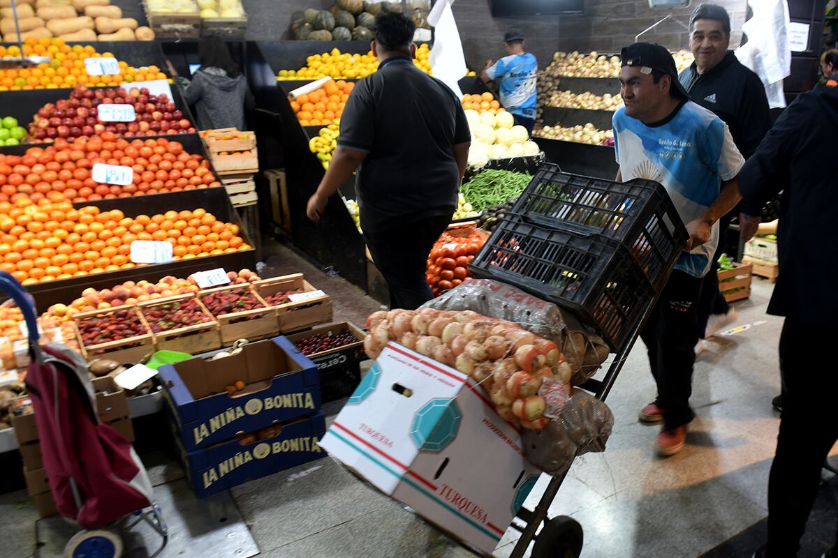 Fuerte suba de frutas y verduras en el Mercado Norte de Córdoba. (Ramiro Pereyra / La Voz)
