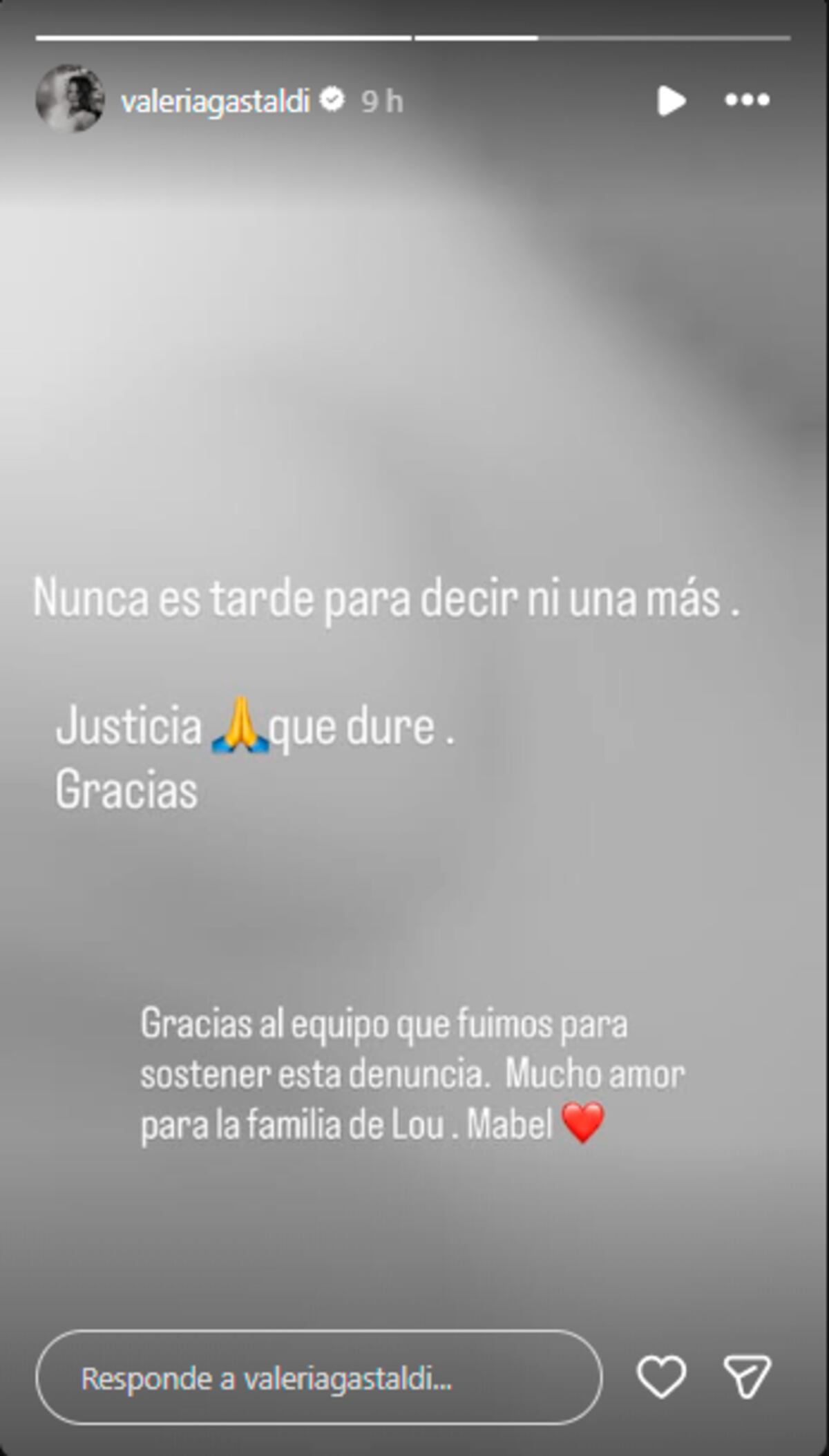 Valeria. Foto: captura pantalla Instagram.