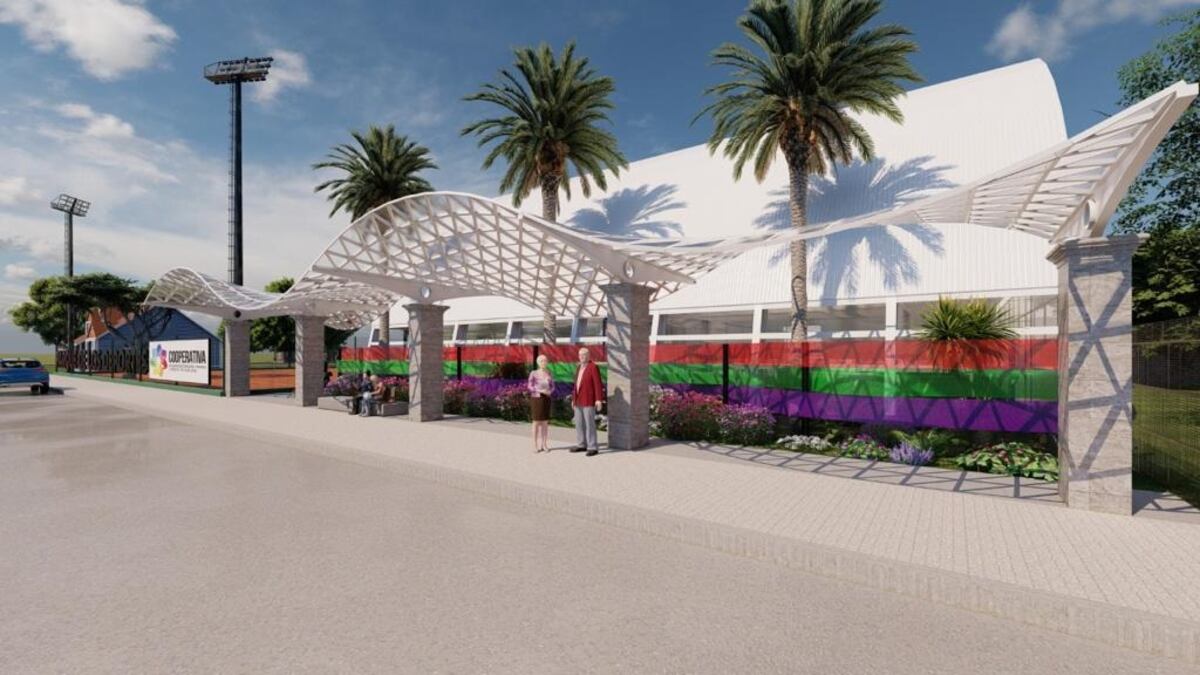 Así sería. El proyecto del Parque de los Deportes, en la localida de Tío Pujio. (Gentileza Coop. Tio Pujio)