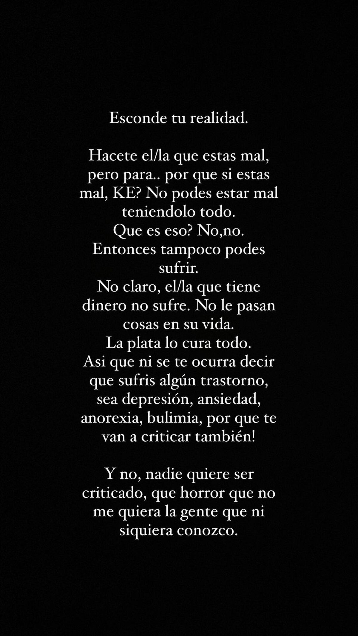 El descargo y reflexión de Cande Tinelli para con los que critican su cuerpo y tatuajes