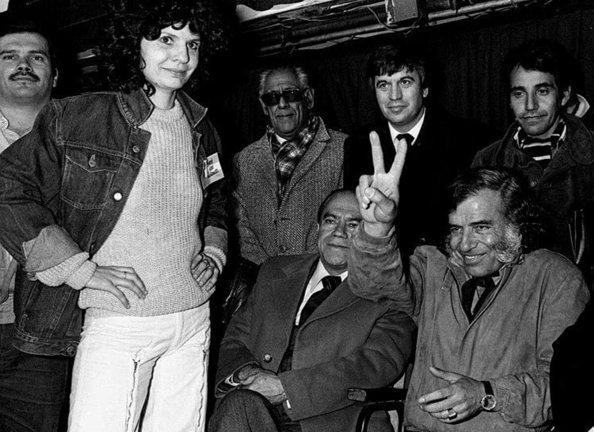 Patricia Bullrich y Carlos Menem en el Luna Park. (Gentileza)