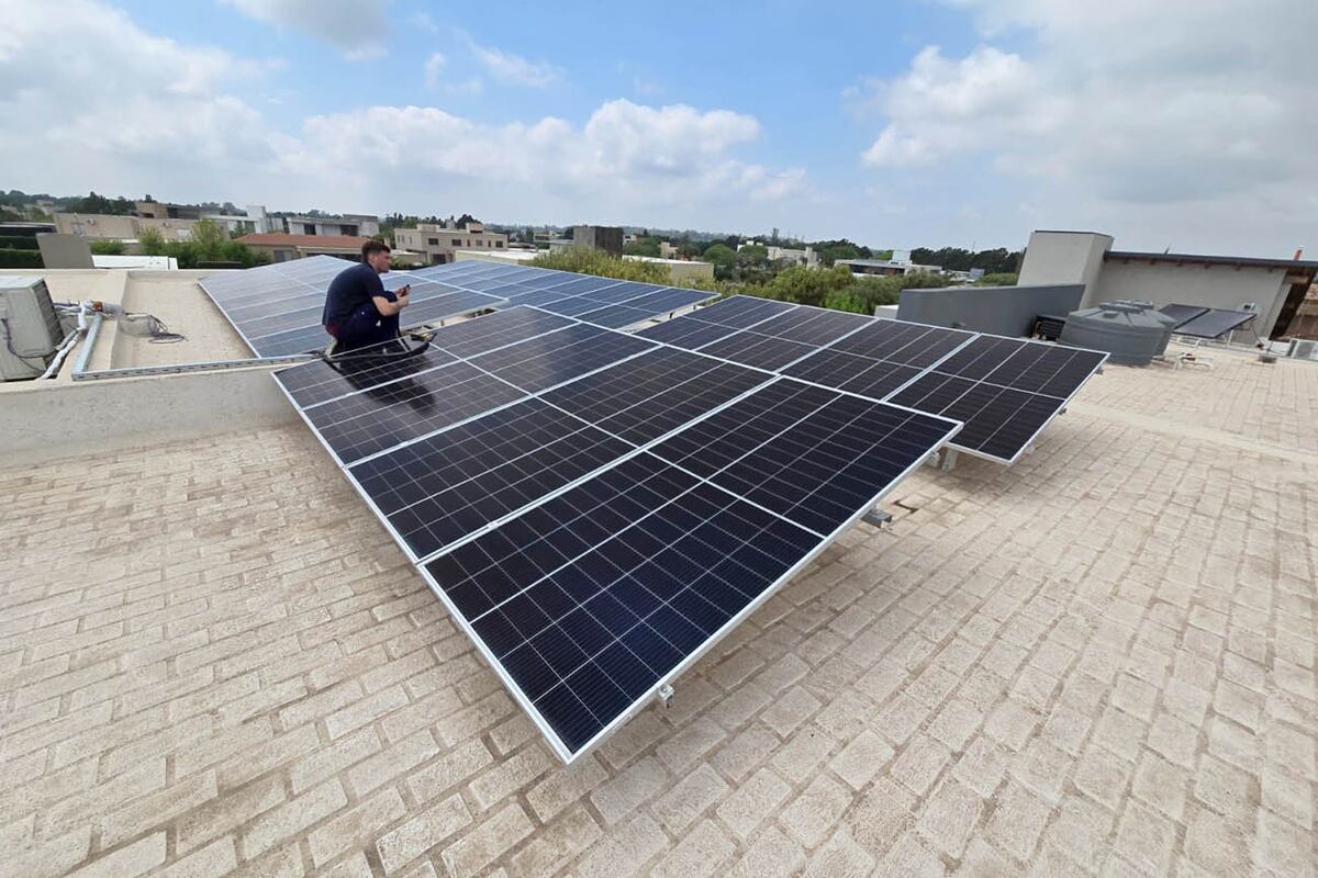 La instalación se realizó en simultáneo con la construcción de la vivienda en Villa Nueva.