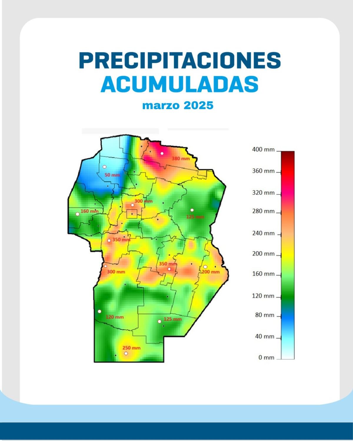 Lluvias en marzo 2025 en Córdoba.