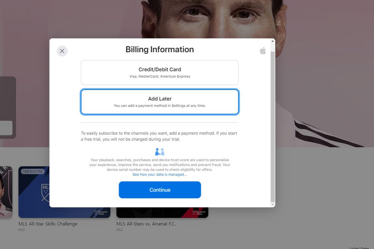 Cómo suscribirse a Apple TV para ver los partidos de Lionel Messi en Inter Miami.