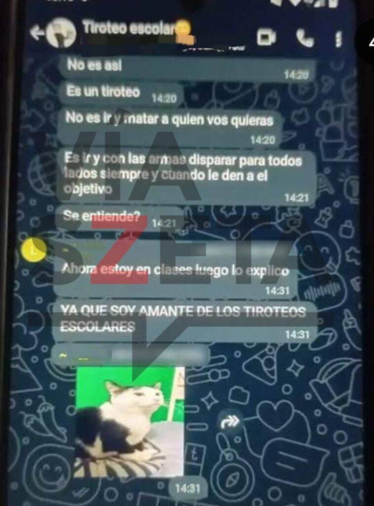 Los escalofriantes chats de la escuela en Ingeniero Matchswitz.