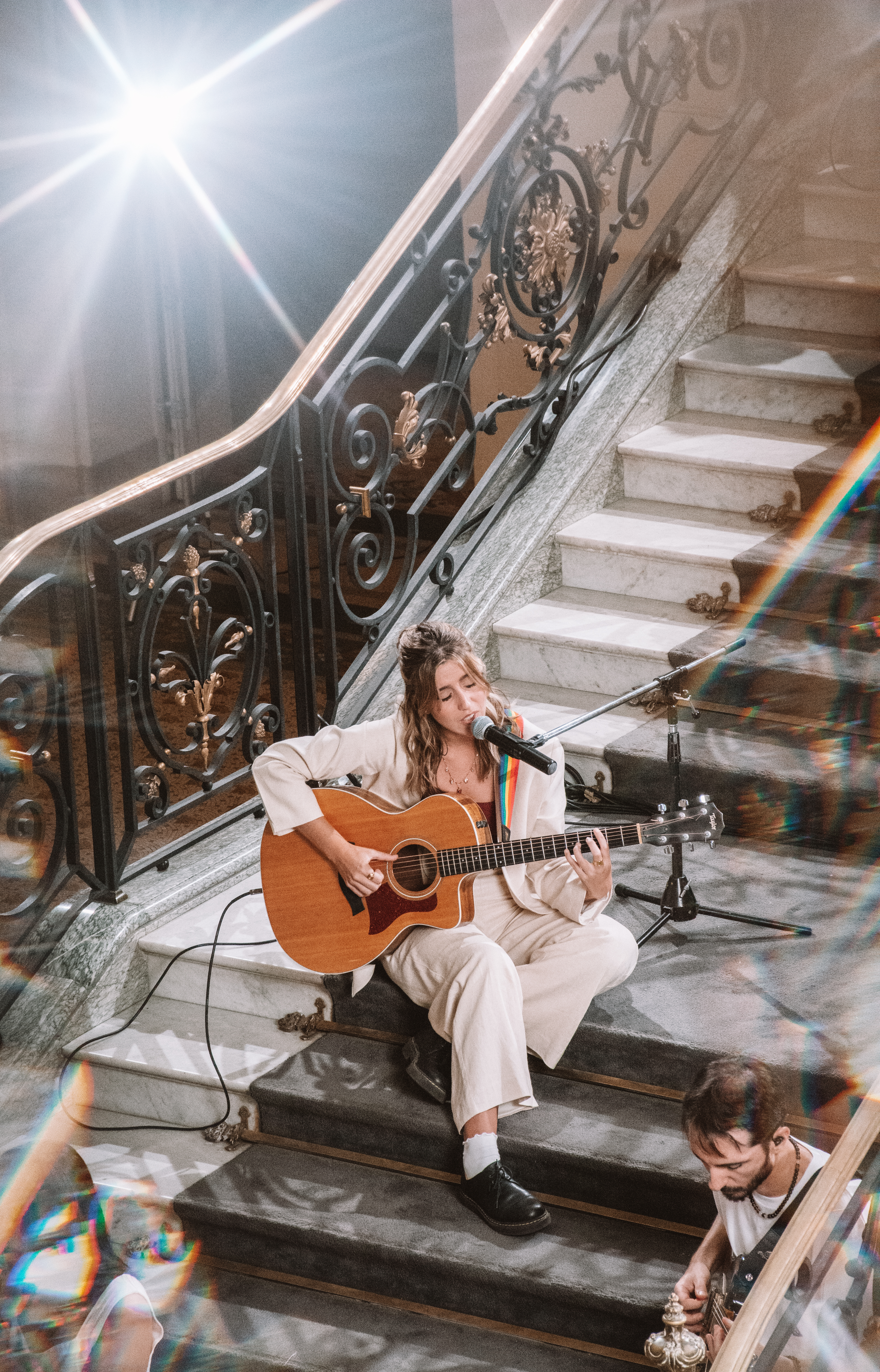 Paz Carrara, en la live session que grabó en el Palacio Ferreyra. (Prensa Paz Carrara)