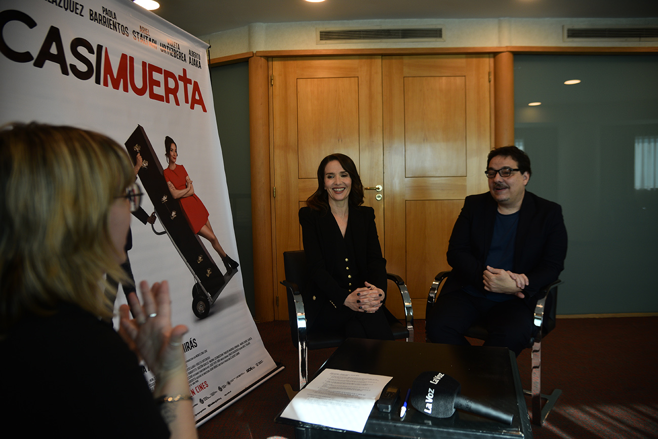 Rueda de prensa de Natalia Oreiro y Fernñan Mirás por el estreno de casi muerta Foto: (Pedro Castillo / La Voz)