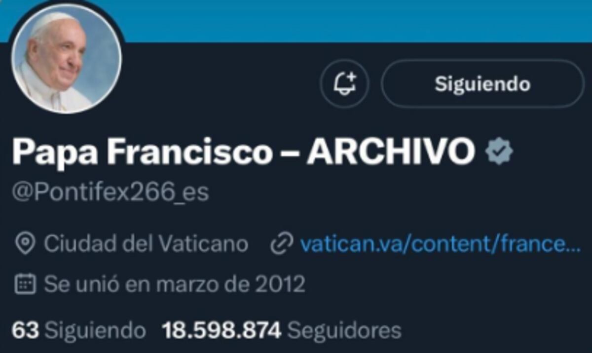 El legado digital del papa Francisco: qué pasará con su cuenta de X, antes Twitter