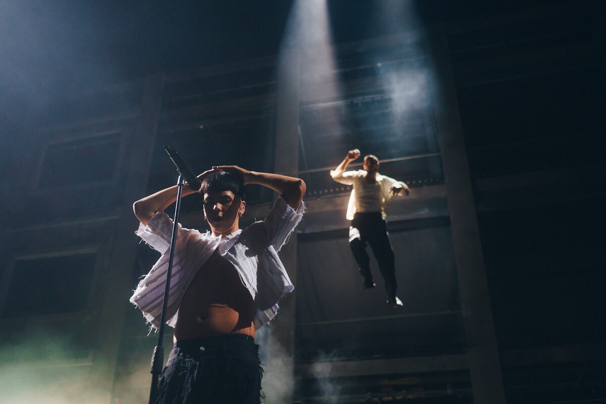 Milo J, durante sus shows en el Movistar Arena. (Gentileza Dale Play)