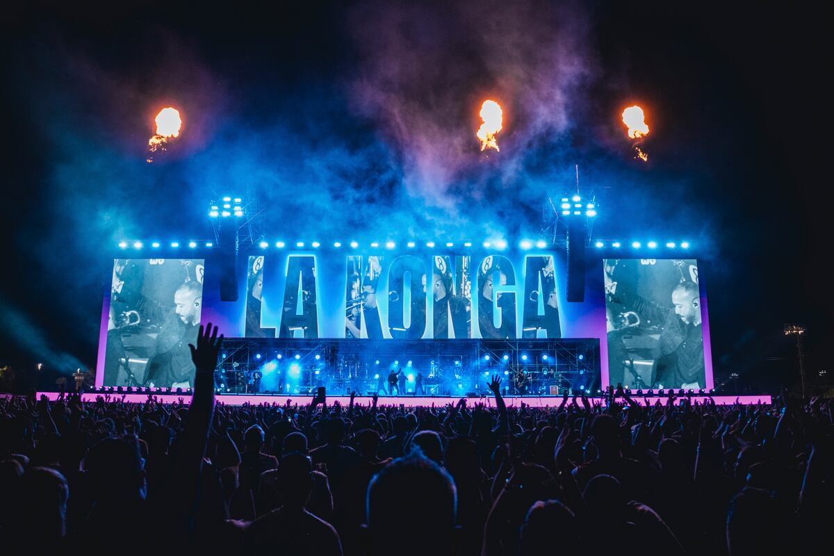 La Konga en el Perry's stage de Lollapalooza 2025. (Foto: Prensa DF / Agustín Dusserre)