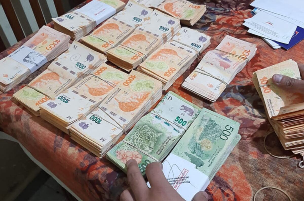 El dinero secuestrado. (Policía)