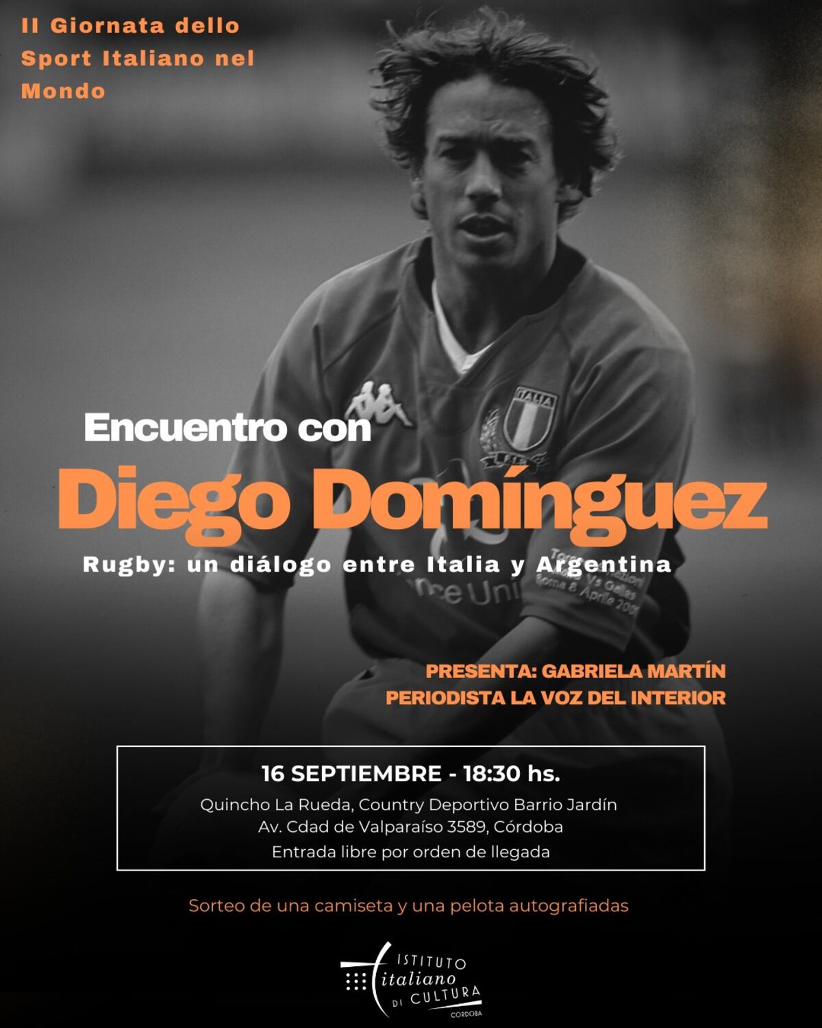 El cordobés Diego Domínguez brindará una charla en Córdoba.