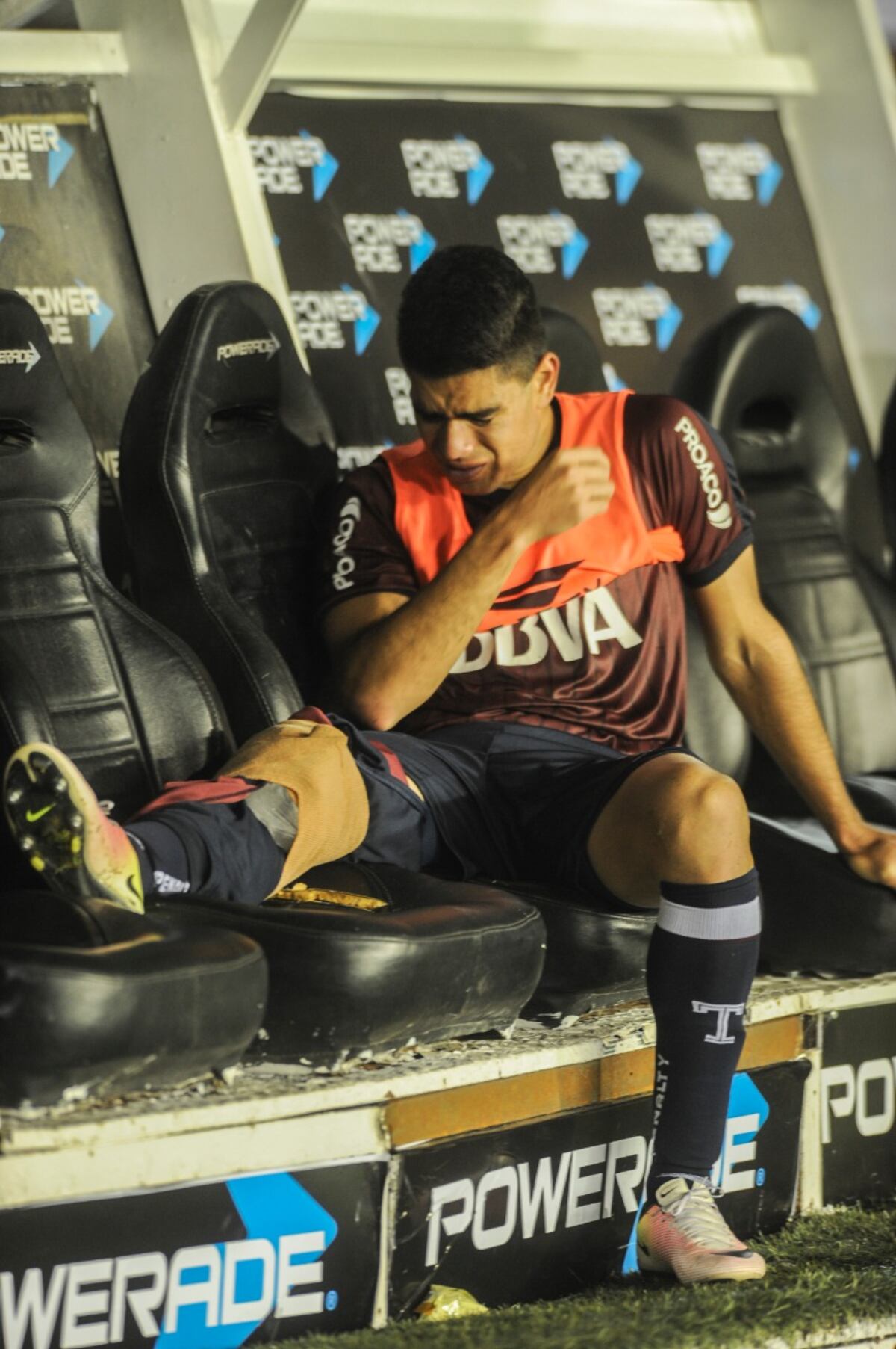 Brian Montenegro y su lesión en un Rosario Central-Talleres de septiembre de 2018. (Prensa Talleres)