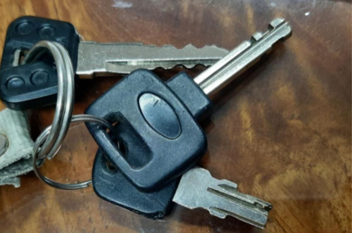 Solo las llaves de la moto le quedaron al denunciante. (Gentileza)