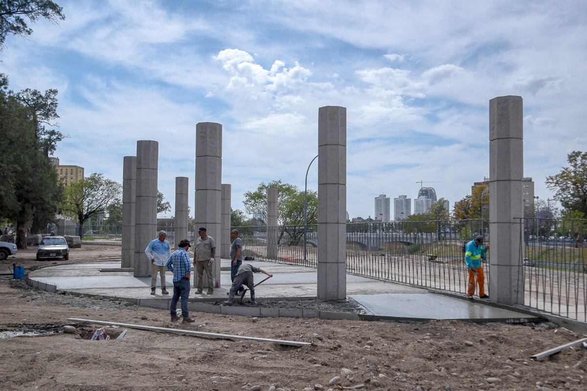 Avanzan las obras en el Parque Las Heras. Tendrá una pista de skate de 668 metros cuadrados. (Municipalidad de Córdoba)